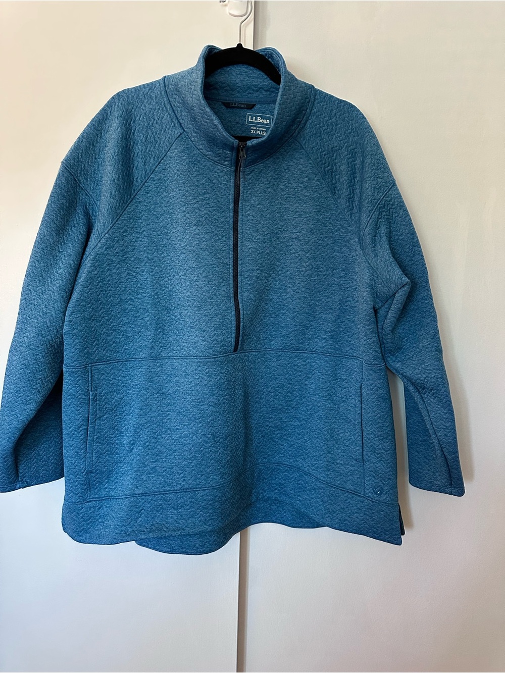 L.L.Bean Half-Zip Pullover in blue 3x Euc